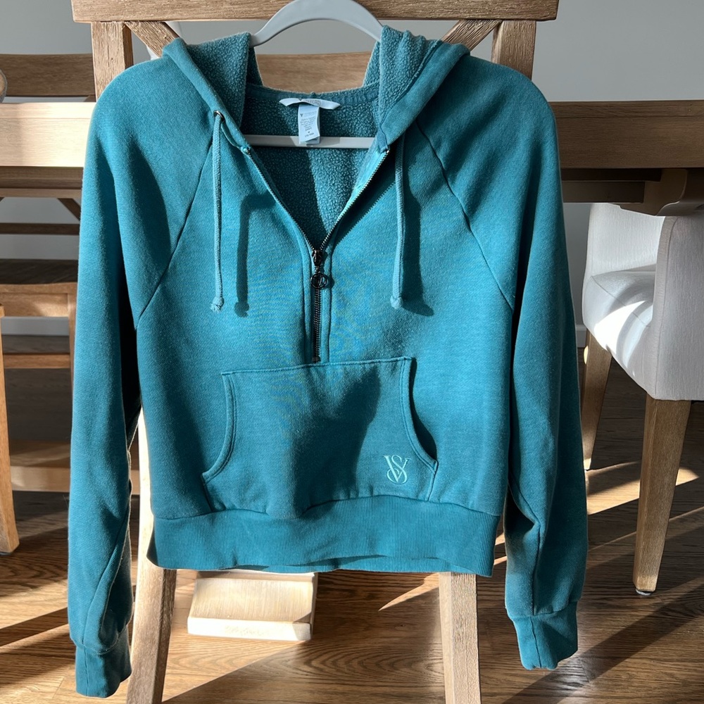 Victoria’s Secret Cotton Fleece Half-Zip Hoodie